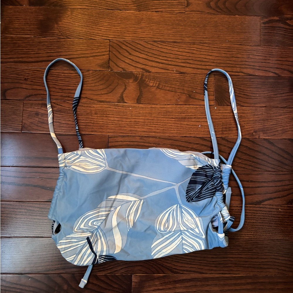 Aerie Blue Leaf Print Women/Child Bathing Suit Top